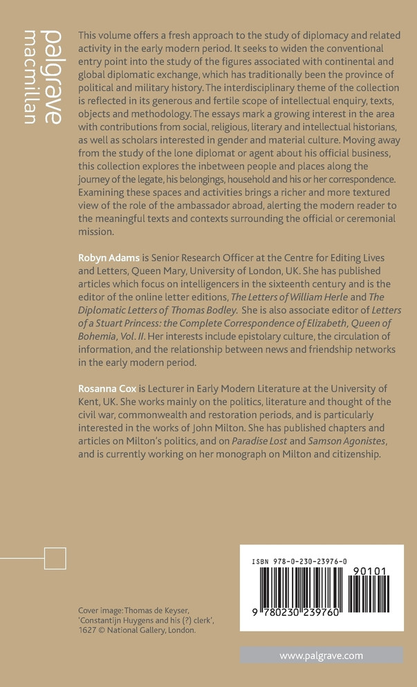 Diplomacy and Early Modern Culture
