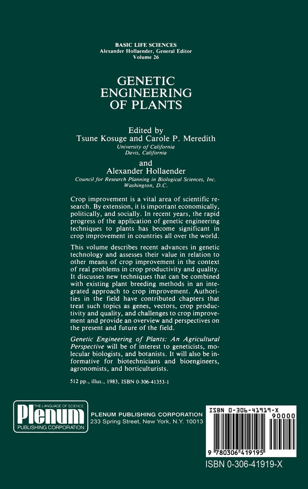Tissue Culture in Forestry and Agriculture