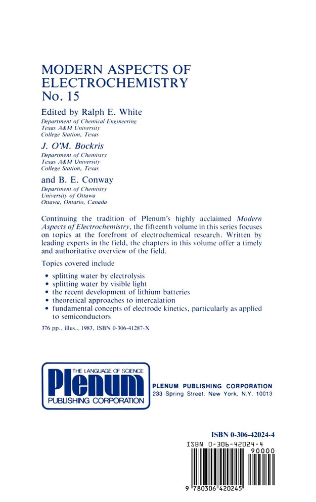 Modern Aspects of Electrochemistry 16