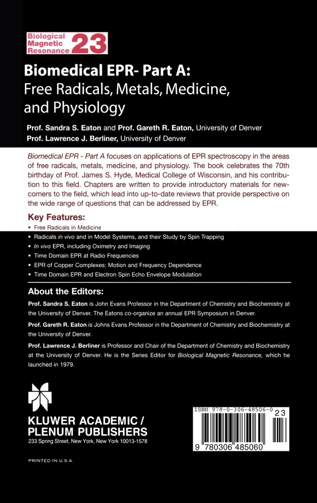 Biomedical EPR - Part A
