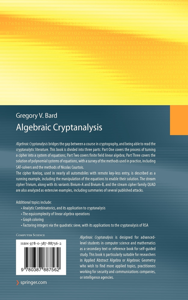 Algebraic Cryptanalysis