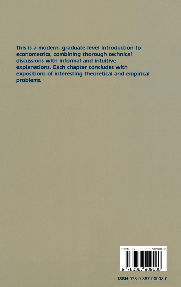 Advanced Econometric Methods