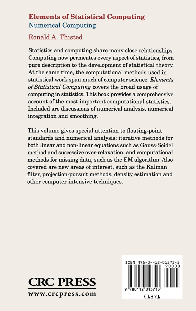 Elements of Statistical Computing