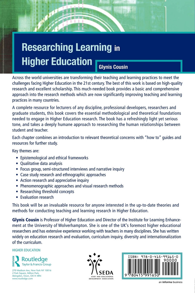 Researching Learning in Higher Education