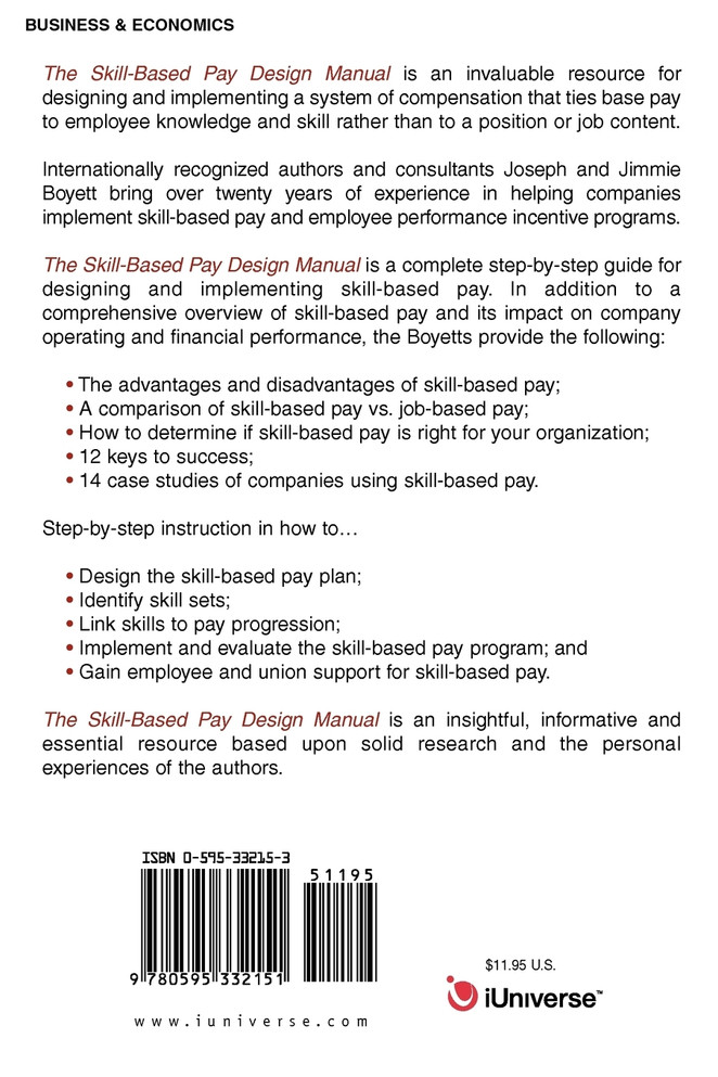 The Skill-Based Pay Design Manual