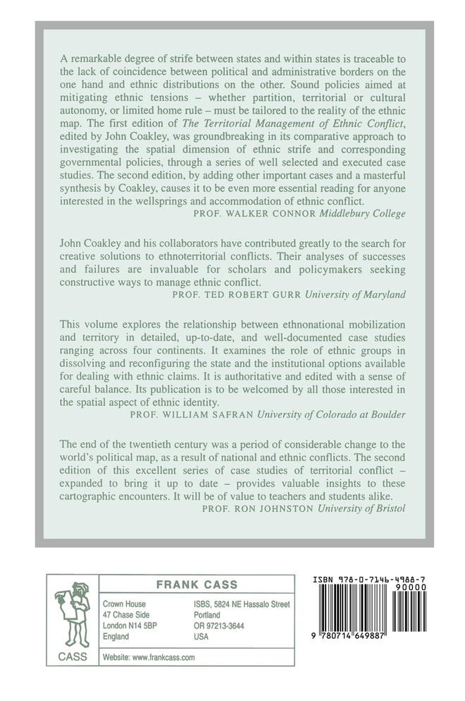 The Territorial Management of Ethnic Conflict