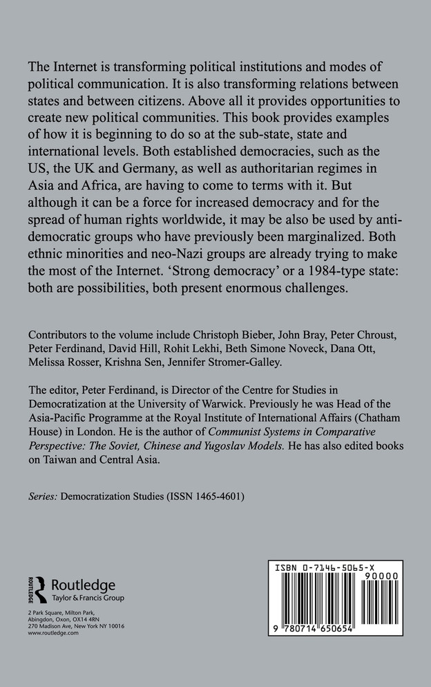 The Internet, Democracy and Democratization