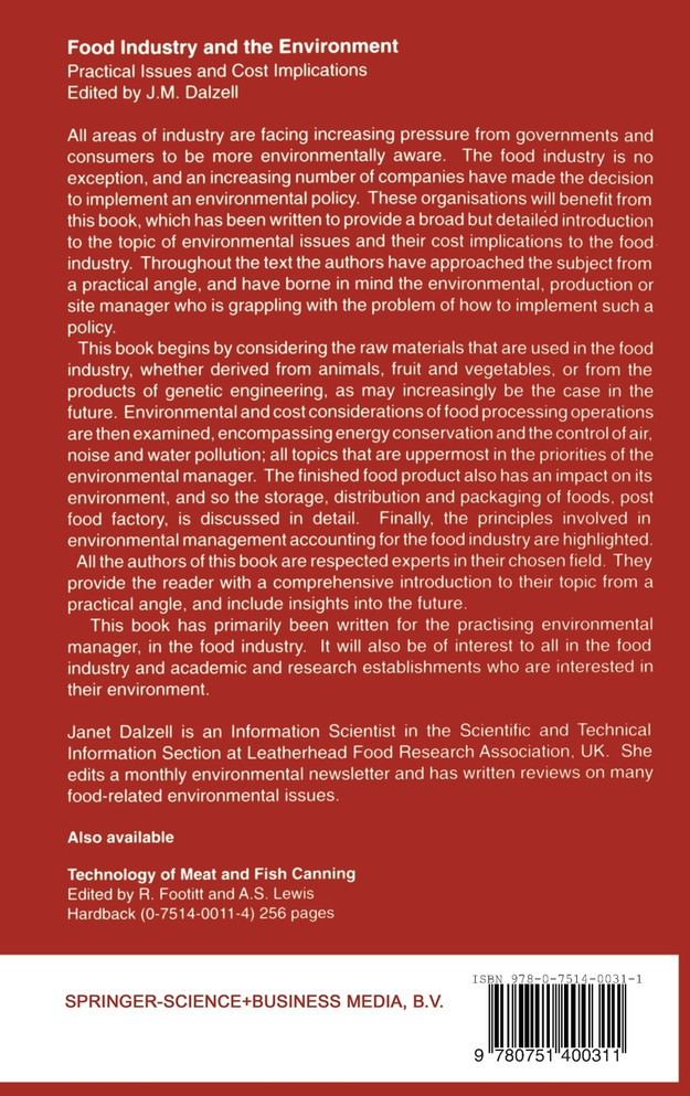 Food Industry and the Environment