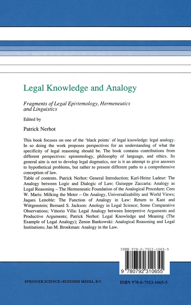 Legal Knowledge and Analogy