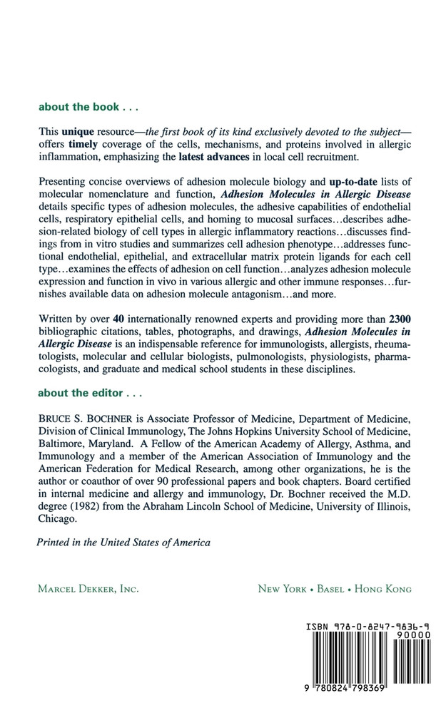 Adhesion Molecules in Allergic Disease
