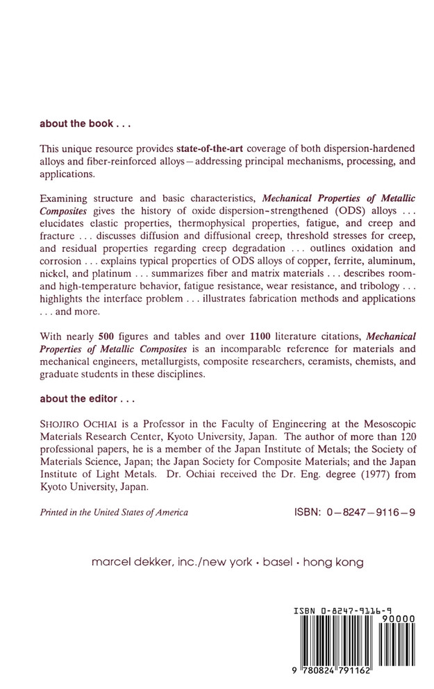 Mechanical Properties of Metallic Composites