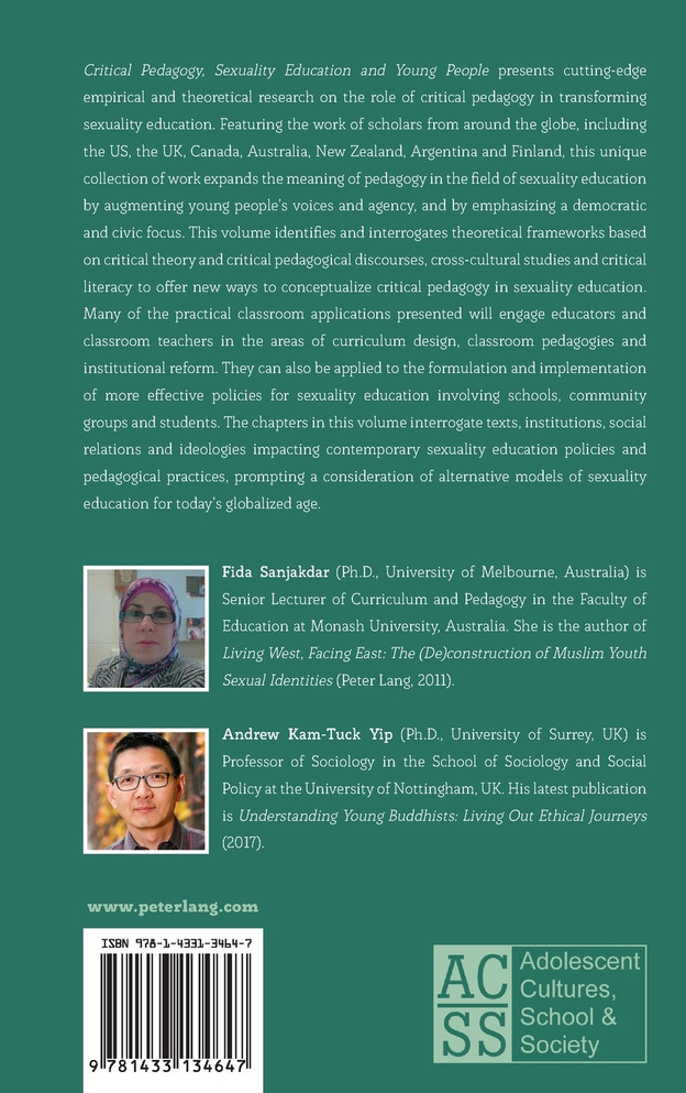 Critical Pedagogy, Sexuality Education and Young People