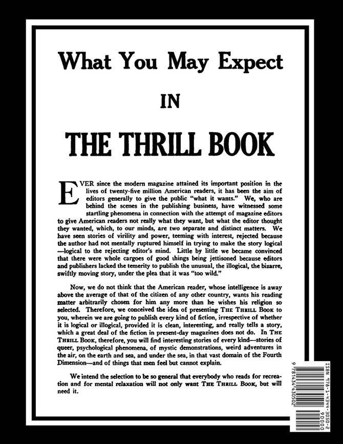 The Thrill Book (Vol. 1, No. 1) [1919]