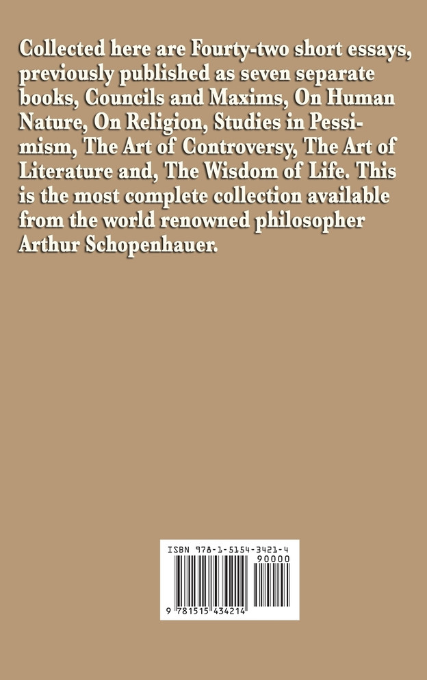 Collected Essays of Arthur Schopenhauer