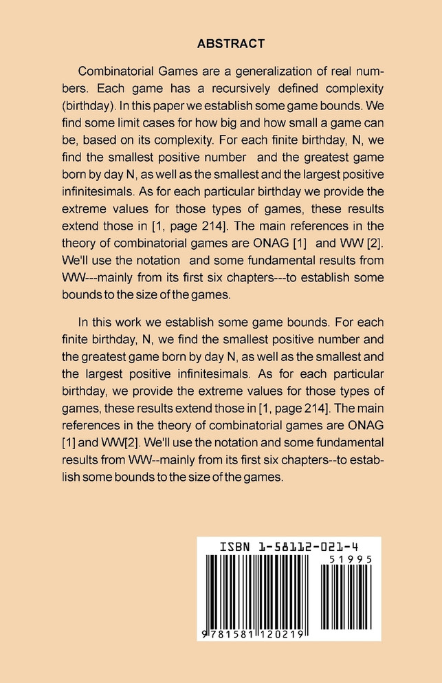 Some Notes on Game Bounds