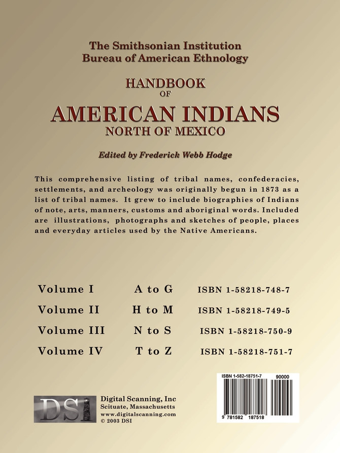 Handbook of American Indians North of Mexico V. 4/4