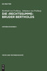 Die ›Rechtssumme‹ Bruder Bertholds, Untersuchungen I