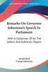 Remarks On Governor Johnstone's Speech In Parliament