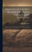Analysis of the rev. Richard Watson's Theological Institutes