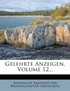 Gelehrte Anzeigen, Volume 12...