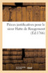 Pièces justificatives pour le sieur Hatte de Rougemont