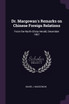 Dr. Macgowan's Remarks on Chinese Foreign Relations