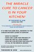 THE MIRACLE CURE TO CANCER IS IN YOUR KITCHEN!