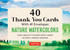 Watercolors Patterns 40 Thank You Cards with Envelopes