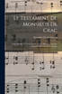 Le testament de monsieur De Crac; opéra-bouffe en 1 acte. Paroles de Jules Moinaux. Partition chant et piano arr. par L. Roques