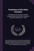 Variations of the Solar Constant