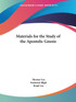 Materials for the Study of the Apostolic Gnosis