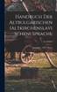 Handbuch der Altbulgarischen (Altkirchenslavischen) Sprache