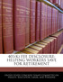 401(K) Fee Disclosure
