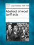 Abstract of wool tariff acts