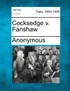 Cocksedge v. Fanshaw