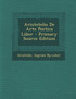 Aristotelis de Arte Poetica Liber - Primary Source Edition