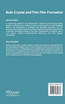 Bulk Crystal and Thin Film Formation