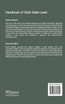 Handbook of Solid State Laser