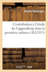 Contribution à l'étude de l'appendicite dans la première enfance