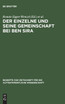 Der Einzelne Und Seine Gemeinschaft Bei Ben Sira