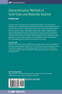 Characterisation Methods in Solid State and Materials Science