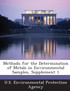 Methods for the Determination of Metals in Environmental Samples, Supplement 1