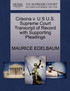 Crisona v. U S U.S. Supreme Court Transcript of Record with Supporting Pleadings