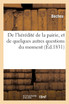 De l'hérédité de la pairie, et de quelques autres questions du moment