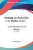 Beitrage Zur Kenntniss Des Harzes, Book 1