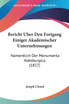 Bericht Uber Den Fortgang Einiger Akademischer Unternehmungen