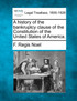A history of the bankruptcy clause of the Constitution of the United States of America.