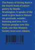 The Poetry of Giving Back ...