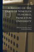A Record of the Class of Nineteen Hundred, Princeton University