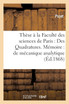Thèse à la Faculté des sciences de Paris